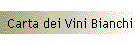 Carta dei Vini Bianchi